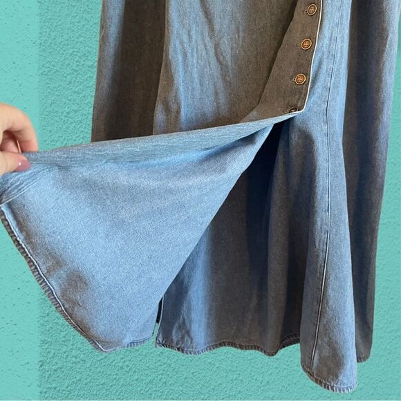 Vintage Chaus midi denim skirt button down - Picture 4 of 8